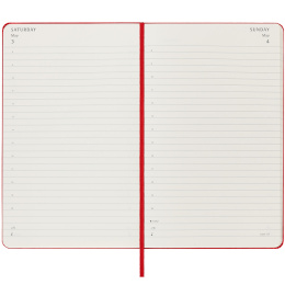 12M Daily Kalender 2025 Hardcover Large Red in der Gruppe Papier & Blöcke / Kalender und Terminkalender / 12 Monate Tageskalender bei Pen Store (133764)