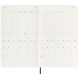 12M Weekly Planner Horizontal 2025 Hardcover Large Black in der Gruppe Papier & Blöcke / Kalender und Terminkalender / 12 Monate Tageskalender bei Pen Store (133788)