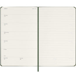 12M Weekly Notebook Hardcover 2025 Large Myrtle Green in der Gruppe Papier & Blöcke / Kalender und Terminkalender / 12 Monate Tageskalender bei Pen Store (133794)