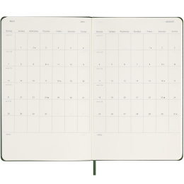 12M Weekly Notebook Hardcover 2025 Large Myrtle Green in der Gruppe Papier & Blöcke / Kalender und Terminkalender / 12 Monate Tageskalender bei Pen Store (133794)