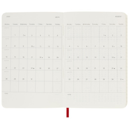 12M Weekly Notebook 2025 Hardcover Large Red in der Gruppe Papier & Blöcke / Kalender und Terminkalender / 12 Monate Tageskalender bei Pen Store (133797)