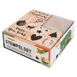 Stempelset + Stempelkissen Weihnachten 10er-Pack in der Gruppe Basteln & Hobby / Hobbyzubehör / Stempel bei Pen Store (133936)