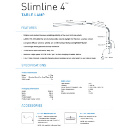 Slimline 4 Table Lamp Brushed Steel in der Gruppe Basteln & Hobby / Hobbyzubehör / Beleuchtung bei Pen Store (134056)