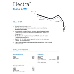 Electra Table Lamp in der Gruppe Basteln & Hobby / Hobbyzubehör / Beleuchtung bei Pen Store (134060)