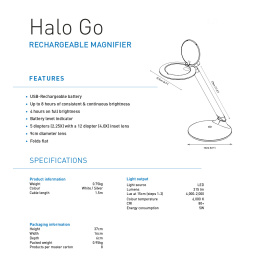 Halo Go Rechargeable Magnifier Lamp in der Gruppe Basteln & Hobby / Hobbyzubehör / Beleuchtung bei Pen Store (134061)