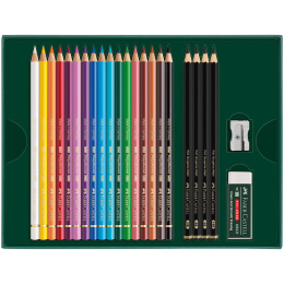 Polychromos & Pitt Graphite Matt Set 17 Farbstifte + 4 Graphitstifte in der Gruppe Stifte / Künstlerstifte / Buntstifte bei Pen Store (134069)