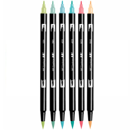 ABT Dual Brush Stift 6er-Set Candy in der Gruppe Stifte / Künstlerstifte / Pinselstifte bei Pen Store (134114)