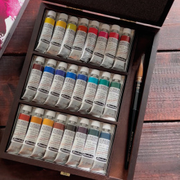 Horadam Aquarell Wooden Box 24x15 ml in der Gruppe Künstlerbedarf / Künstlerfarben / Aquarell bei Pen Store (134340)