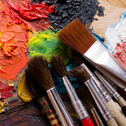 Acrylset 24 Farben (59 ml) + 12 Pinsel in der Gruppe Künstlerbedarf / Künstlerfarben / Acrylfarbe bei Pen Store (134423)