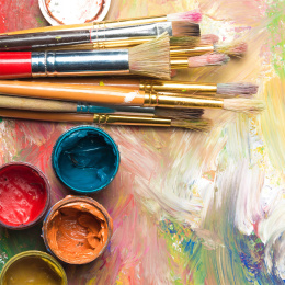 Acrylset 24 Farben (59 ml) + 12 Pinsel in der Gruppe Künstlerbedarf / Künstlerfarben / Acrylfarbe bei Pen Store (134423)