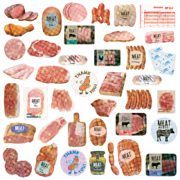 Hako Stickers Meat Market in der Gruppe Basteln & Hobby / Basteln / Stickers bei Pen Store (134453)