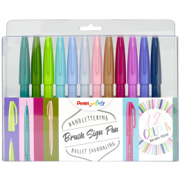 Brush Sign Pen 12er-Set Pastel in der Gruppe Stifte / Künstlerstifte / Filzstifte bei Pen Store (134577)