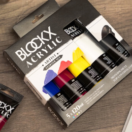 Acrylfarben-Set Primaries 5x120 ml in der Gruppe Künstlerbedarf / Künstlerfarben / Acrylfarbe bei Pen Store (134965)