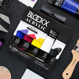 Acrylfarben-Set Primaries 5x120 ml in der Gruppe Künstlerbedarf / Künstlerfarben / Acrylfarbe bei Pen Store (134965)