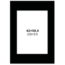 Passepartout Schwarz 42x59,4 cm A2 in der Gruppe Basteln & Hobby / Organisieren / Rahmen / Passepartout bei Pen Store (135123)