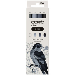 Ciao Shade Set Dark Cool Gray 4er-Pack in der Gruppe Stifte / Künstlerstifte / Marker bei Pen Store (135146)