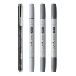 Ciao Shade Set Dark Cool Gray 4er-Pack in der Gruppe Stifte / Künstlerstifte / Marker bei Pen Store (135146)