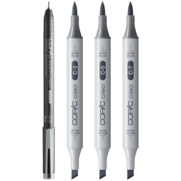 Ciao Shade Set Dark Cool Gray 4er-Pack in der Gruppe Stifte / Künstlerstifte / Marker bei Pen Store (135146)