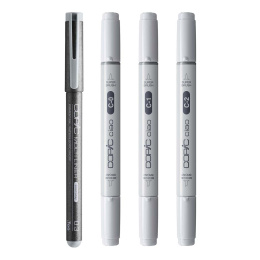 Ciao Shade Set Light Cool Gray 4er-Pack in der Gruppe Stifte / Künstlerstifte / Marker bei Pen Store (135147)