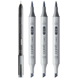 Ciao Shade Set Light Cool Gray 4er-Pack in der Gruppe Stifte / Künstlerstifte / Marker bei Pen Store (135147)