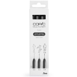 Multiliner Classic 3er-Set Black Medium in der Gruppe Stifte / Schreiben / Fineliner bei Pen Store (135149)