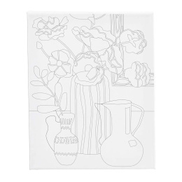Leinwand mit Druck 24x30cm 360g Stilleben mit Blumen in der Gruppe Künstlerbedarf / Atelier / Leinwände / Malerleinwand Acrylfarbe bei Pen Store (135414)