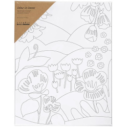Leinwand mit Druck 24x30cm 360g Blumige Landschaft in der Gruppe Kids / Basteln für Kinder / Malzubehör für Kinder bei Pen Store (135415)