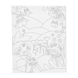 Leinwand mit Druck 24x30cm 360g Blumige Landschaft in der Gruppe Kids / Basteln für Kinder / Malzubehör für Kinder bei Pen Store (135415)