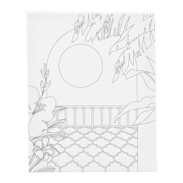 Leinwand mit Druck 24x30cm 360g Sonnige Terrasse in der Gruppe Künstlerbedarf / Atelier / Leinwände / Malerleinwand Acrylfarbe bei Pen Store (135418)