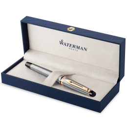 Expert Steel/Gold Füllfederhalter in der Gruppe Stifte / Fine Writing / Füllfederhalter bei Pen Store (135459_r)
