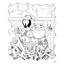 American Graffiti Coloring Book in der Gruppe Basteln & Hobby / Bücher / Malbücher für Erwachsene bei Pen Store (135491)