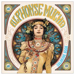 Alphonse Mucha Coloring Book in der Gruppe Basteln & Hobby / Bücher / Malbücher für Erwachsene bei Pen Store (135494)