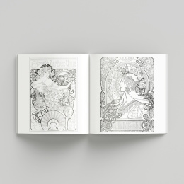 Alphonse Mucha Coloring Book in der Gruppe Basteln & Hobby / Bücher / Malbücher für Erwachsene bei Pen Store (135494)