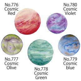 Gansai Tambi Akvarell 5er-set Granulating Colors 2 in der Gruppe Künstlerbedarf / Künstlerfarben / Aquarell / Aquarellfarbe im Napf bei Pen Store (135537)