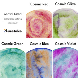 Gansai Tambi Akvarell 5er-set Granulating Colors 2 in der Gruppe Künstlerbedarf / Künstlerfarben / Aquarell / Aquarellfarbe im Napf bei Pen Store (135537)