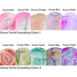 Gansai Tambi Akvarell 5er-set Granulating Colors 2 in der Gruppe Künstlerbedarf / Künstlerfarben / Aquarell / Aquarellfarbe im Napf bei Pen Store (135537)