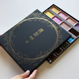 Gansai Tambi Akvarell 24er-Set Metallic 2 in der Gruppe Künstlerbedarf / Künstlerfarben / Aquarell / Aquarellfarbe im Napf bei Pen Store (135538)