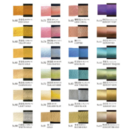 Gansai Tambi Akvarell 24er-Set Metallic 2 in der Gruppe Künstlerbedarf / Künstlerfarben / Aquarell / Aquarellfarbe im Napf bei Pen Store (135538)