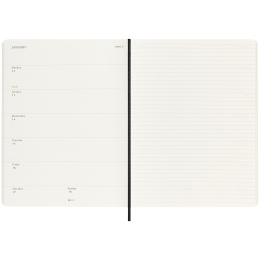 Kalender 18M WeekNote Soft Cover XL Black in der Gruppe Papier & Blöcke / Kalender und Terminkalender / 18 Monate Tageskalender bei Pen Store (135589)
