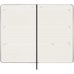 Kalender 18M Weekly Hard Cover Horisontell Large Black in der Gruppe Papier & Blöcke / Kalender und Terminkalender / 18 Monate Tageskalender bei Pen Store (135594)