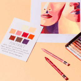 Neocolor II Aquarelle 50 Years Portrait 10er-Set in der Gruppe Künstlerbedarf / Künstlerfarben / Pastell / Wachspastelle bei Pen Store (135629)
