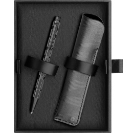 Ecridor Black Lines Set Kugelschreiber und Lederetui in der Gruppe Stifte / Fine Writing / Kugelschreiber bei Pen Store (135641)