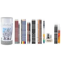 Cretacolor Urban Sketching Set 22-teilig in der Gruppe Stifte / Künstlerstifte / Skizzenstifte bei Pen Store (135649)