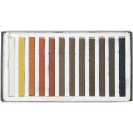 Pastellkreiden Hart Braun/Rot 12er-Set in der Gruppe Künstlerbedarf / Buntstifte und Bleistifte / Pastellkreiden bei Pen Store (135651)