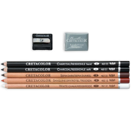 Skizzen-Set 7 Teile in der Gruppe Künstlerbedarf / Buntstifte und Bleistifte / Kohlestifte und Zeichenkohle bei Pen Store (135652)