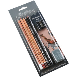 Skizzen-Set 7 Teile in der Gruppe Künstlerbedarf / Buntstifte und Bleistifte / Kohlestifte und Zeichenkohle bei Pen Store (135652)