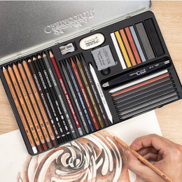 Ultimo Zeichnungssatz 35 Teile in der Gruppe Künstlerbedarf / Buntstifte und Bleistifte / Grafit- und Bleistifte bei Pen Store (135653)
