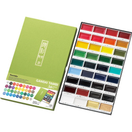 Gansai Tambi Aquarell 36er-Set in der Gruppe Künstlerbedarf / Künstlerfarben / Aquarell / Aquarellfarbe im Napf bei Pen Store (135661)