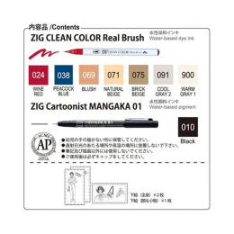 Clean Color Real Brush Illustration 8er-set 1 in der Gruppe Stifte / Künstlerstifte / Pinselstifte bei Pen Store (135665)