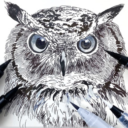 Inktober Illustration Basic 5er-set in der Gruppe Stifte / Künstlerstifte / Pinselstifte bei Pen Store (135666)